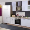 Flex-Well Exclusiv Küchenzeile Valero 310 cm Hochglanz Weiß - Sonoma Eiche< Einbauküchen|Kühlschränke