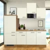 Flex-Well Exclusiv Single-Küchen|Einbauküchen<Küchenzeile Vintea 210 cm Magnolia-Lancelot Oak