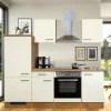 Best Flex-Well Exclusiv Küchenzeile Vintea 220 cm Magnolia matt-Lancelot Oak
