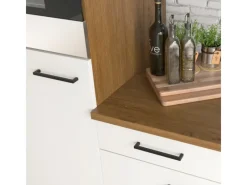 Best Flex-Well Exclusiv Küchenzeile Vintea 220 cm Magnolia matt-Lancelot Oak