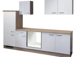 Flex-Well Exclusiv Einbauküchen|Küchenschränke<Küchenzeile Valero 270 cm ohne E-Geräte Hochglanz Weiß