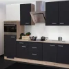 Flex-Well Exclusiv Küchenzeile Lara 270 cm Anthrazit-San Remo Eiche NB< Kühlschränke|Kochfelder