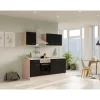 Flex-Well Exclusiv Pantryküchen|Herde<Küchenzeile Lara 210 cm Anthrazit - San Remo Eiche