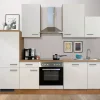 Flex-Well Exclusiv Küchenzeile Vintea 280 cm Magnolia-Lancelot Oak< Kühlschränke