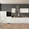 Outlet Flex-Well Exclusiv Küchenzeile Valero 360 cm Hochglanz Weiß