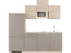 Sale Flex-Well Exclusiv Küchenzeile Arizona 210 cm Quarz Cubanit - San Remo Eiche