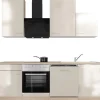 Flex-Well Exclusiv Küchenzeile Orlando 220 cm Kaschmir Glanz - Sonoma Eiche< Küchenschränke|Einbauküchen