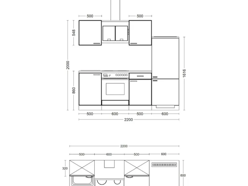 Sale Flex-Well Exclusiv Küchenzeile Focus 220 cm Akazie - Aubergine