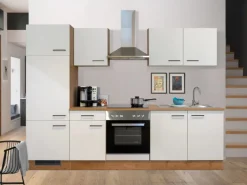 Flex-Well Exclusiv Küchenzeile Vintea 270 cm Magnolia-Lancelot Oak< Einbauküchen|Kühlschränke