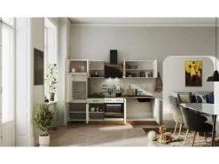 Flex-Well Exclusiv Einbauküchen<Küchenzeile Cara 270 cm Schilfgrün matt - Artisan Eiche