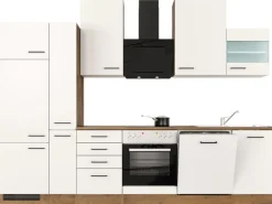 New Flex-Well Exclusiv Küchenzeile Vintea 310 cm Magnolia matt - Lancelot Oak