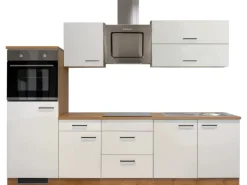 Flex-Well Exclusiv Küchenzeile Vintea 270 cm Magnolia-Lancelot Oak< Kühlschränke|Einbauküchen