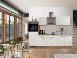 Flex-Well Exclusiv Küchenzeile Vintea 270 cm Magnolia-Lancelot Oak< Kühlschränke|Einbauküchen