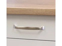 Flex-Well Exclusiv Küchenzeile Valero 220 cm Hochglanz Weiß-Sonoma Eiche< Einbauküchen