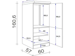 Sale Flex-Well Exclusiv Kühlschrank-Einbauschrank Vintea mit Kühlschrank EEK: F