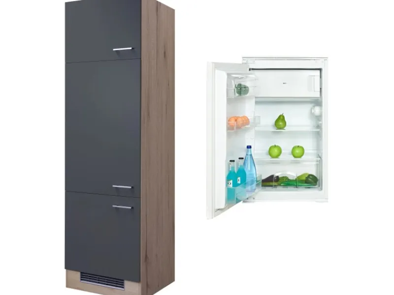 Hot Flex-Well Exclusiv Kühlschrank-Einbauschrank Morena mit Kühlschrank EEK: E