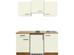 Flex-Well Exclusiv Single-Küchen|Pantryküchen<Singleküche Vintea 150 cm Magnolia-Lancelot Oak
