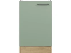 Flex-Well Exclusiv Küchenschränke<Spülenschrank SPU 50 Cara 50 cm Schilfgrün matt-Artisan Eiche