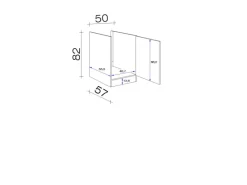 New Flex-Well Exclusiv Spülenschrank SPU 50 Lund 50cm Lichtgrau glänzend-Rauchgrau