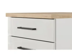 Flex-Well Exclusiv Winkelküchen<Winkelküche Lund 280 x 170 cm Lichtgrau glänzend-Rauchgrau