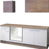 Flex-Well Classic Flex-Well Küchenzeile 210 cm ohne E-Geräte Florida Weiß - Sonoma Eiche< Einbauküchen|Küchenschränke