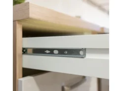 Flex-Well Classic Flex-Well Küchenzeile 210 cm ohne E-Geräte Florida Weiß - Sonoma Eiche< Einbauküchen|Küchenschränke