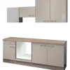 Flex-Well Exclusiv Flex-Well Küchenzeile 210 cm ohne E-Geräte Orlando Kaschmir Glanz - Sonoma Eiche