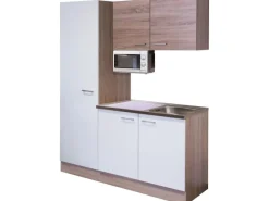 Flex-Well Classic Single-Küchen|Pantryküchen<Flex-Well Singleküche 150 cm Florida Weiß-Sonoma Eiche