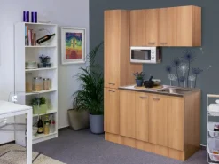 Flex-Well Classic Flex-Well Singleküche 130 cm Nano Buche< Single-Küchen|Pantryküchen