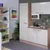Flex-Well Exclusiv Single-Küchen|Pantryküchen<Flex-Well Singleküche 150 cm Orlando Kaschmir Glanz-Sonome Eiche