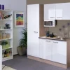 Discount Flex-Well Exclusiv Flex-Well Singleküche 150 cm Valero Hochglanz Weiß-Sonoma Eiche