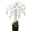 Sale furnicato Künstliche Orchidee mit Topf 75 cm Weiß