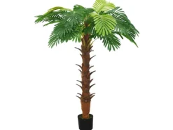 furnicato Künstliche Palme Cycas mit Topf 160 cm Grün< Töpfe