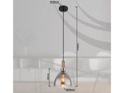 Online Globo Hängeleuchte Mattea Schwarz Ø 20 cm