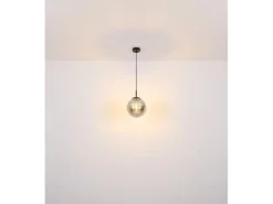 Globo Kücheninseln<Hängeleuchte Samos Schwarz/Rauchfarben Ø 20 cm