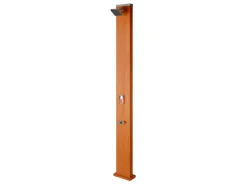 Gre Solardusche aus Aluminium 32 l Holzfarben< Einhebelmischer