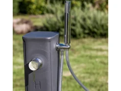 Gre Einhebelmischer<Solardusche aus Harz mit Fußhahn 19 l Grau