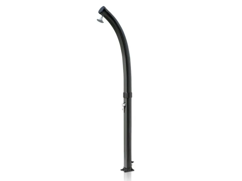Gre Solardusche Gebogen aus PVC 22 l Schwarz< Einhebelmischer