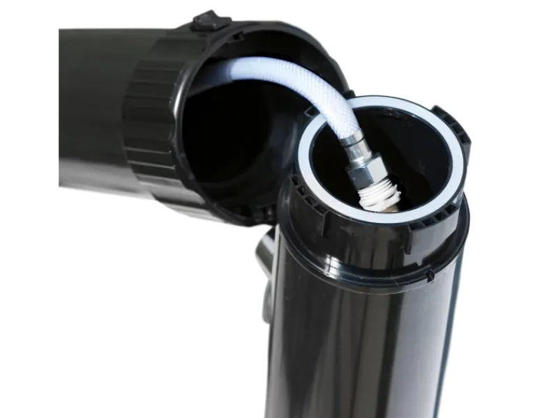 Gre Solardusche Gebogen aus PVC 22 l Schwarz< Einhebelmischer