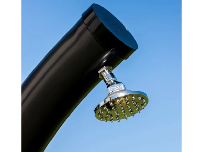 Gre Solardusche Gebogen aus PVC 22 l Schwarz< Einhebelmischer