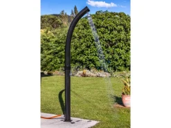Gre Solardusche Gebogen aus PVC 22 l Schwarz< Einhebelmischer