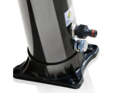 Gre Solardusche Gebogen aus PVC 22 l Schwarz< Einhebelmischer