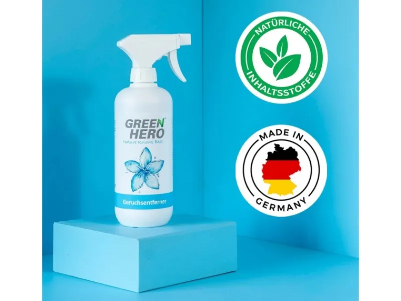 Discount GreenHero Geruchsentferner Spray für Textilien, Schuhe etc. gegen Gerüche, Neutralisiert Gerüche