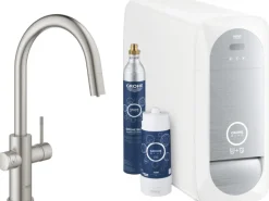 Sale Grohe Blue Home C-Auslauf Starter Kit Supersteel