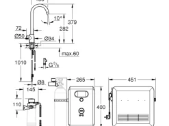 Discount Grohe Blue Professional C-Auslauf Set Supersteel