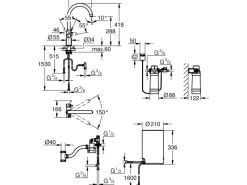 Grohe Einhebelmischer<C-Auslauf Armatur und Boiler Red Duo M-Size Supersteel
