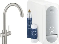 Clearance Grohe C-Auslauf Starter Kit Blue Home Supersteel