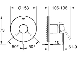 Grohe Einhand-Brausebatterie für Unterputz Essence< Einhebelmischer