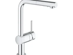 Grohe Einhand-Spültischbatterie Minta Chrom herausziehbarer SpülDusch< Einhebelmischer