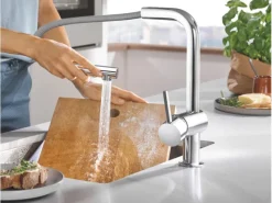Grohe Einhand-Spültischbatterie Minta Chrom herausziehbarer SpülDusch< Einhebelmischer